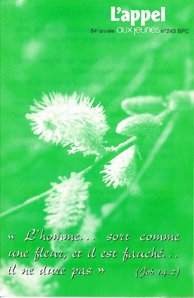 L'homme... sort comme une fleur...